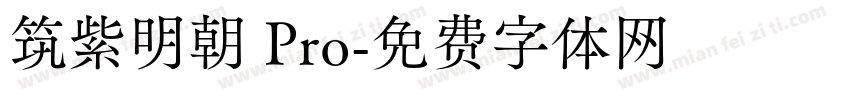 筑紫明朝 Pro字体转换